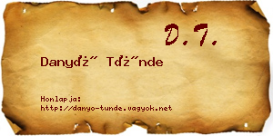 Danyó Tünde névjegykártya