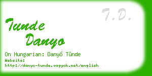 tunde danyo business card